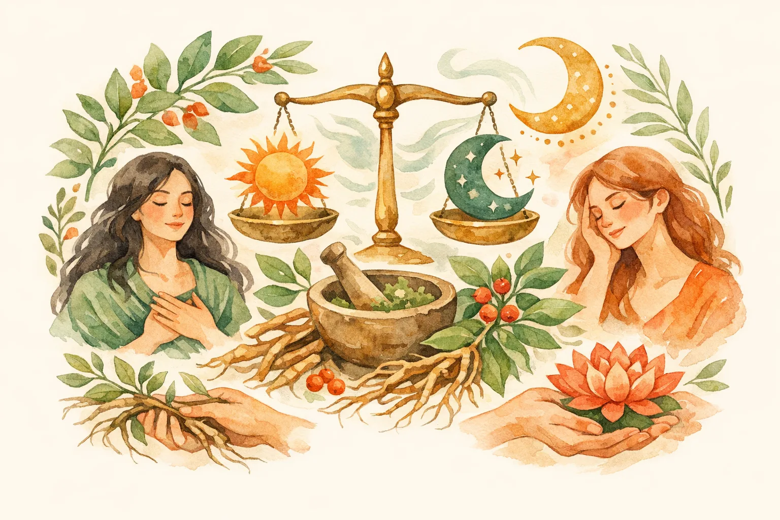 Editorial illustration for Ashwagandha Hormone Balance - What the Science Says and What to Do About It