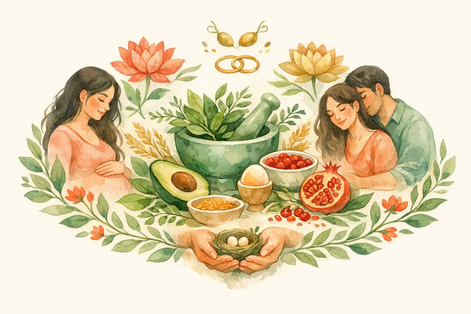 Editorial illustration for Fertility Foods That Actually Change Your Odds
