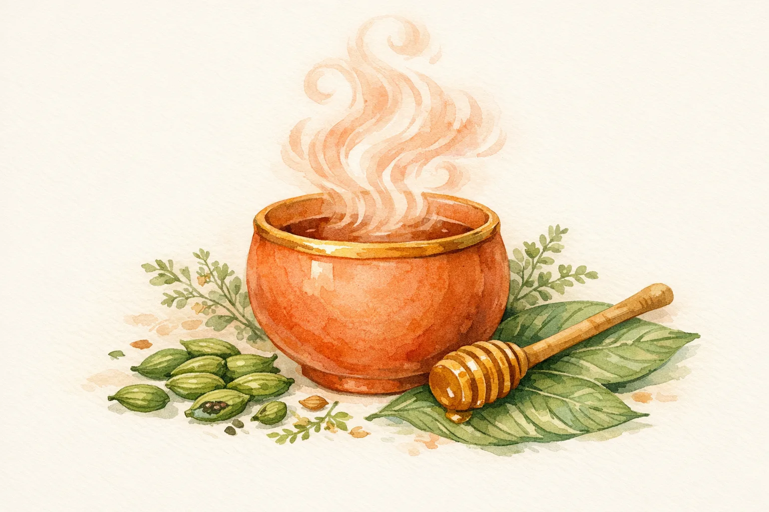 Watercolor illustration of two diverging botanical paths with a woman silhouette at the fork, representing the choice between natural Ayurvedic fertility treatment and conventional medical approaches