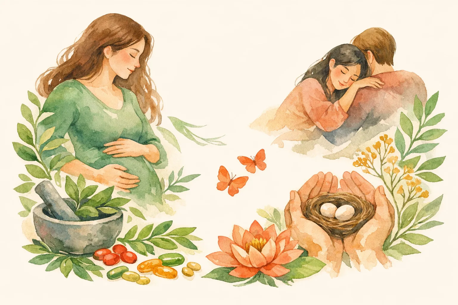 Editorial illustration for The Fertility Vitamins Worth Taking and What the Research Actually Says