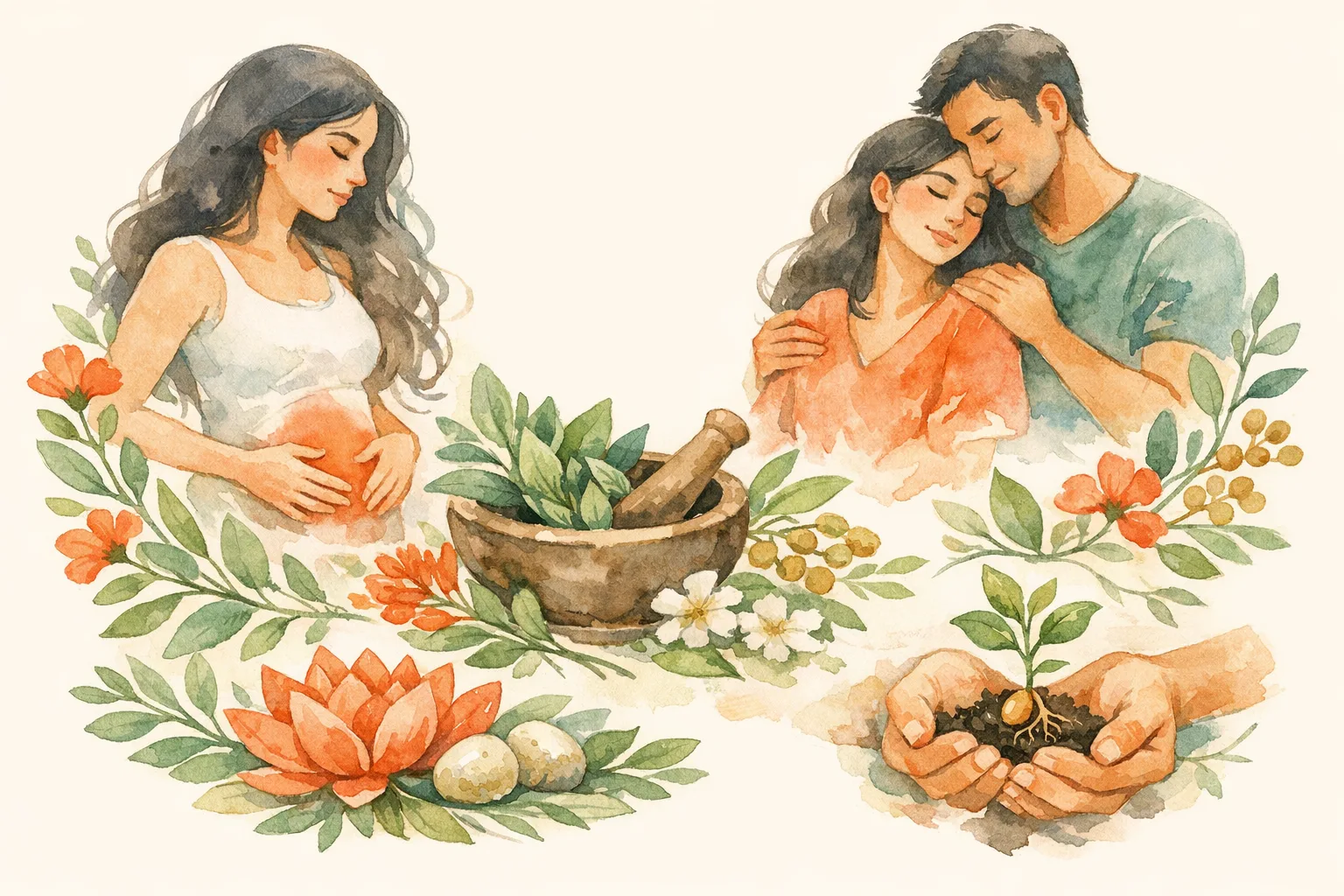 Editorial illustration for Herbs for Fertility - What the Research Actually Shows