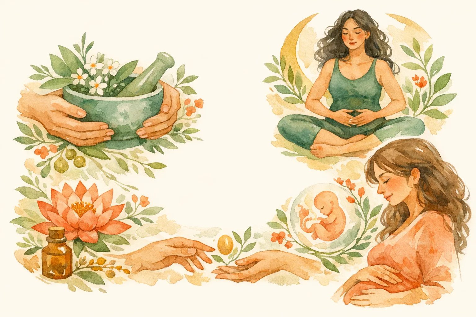 Editorial illustration for How to Balance Your Hormones Naturally for Fertility