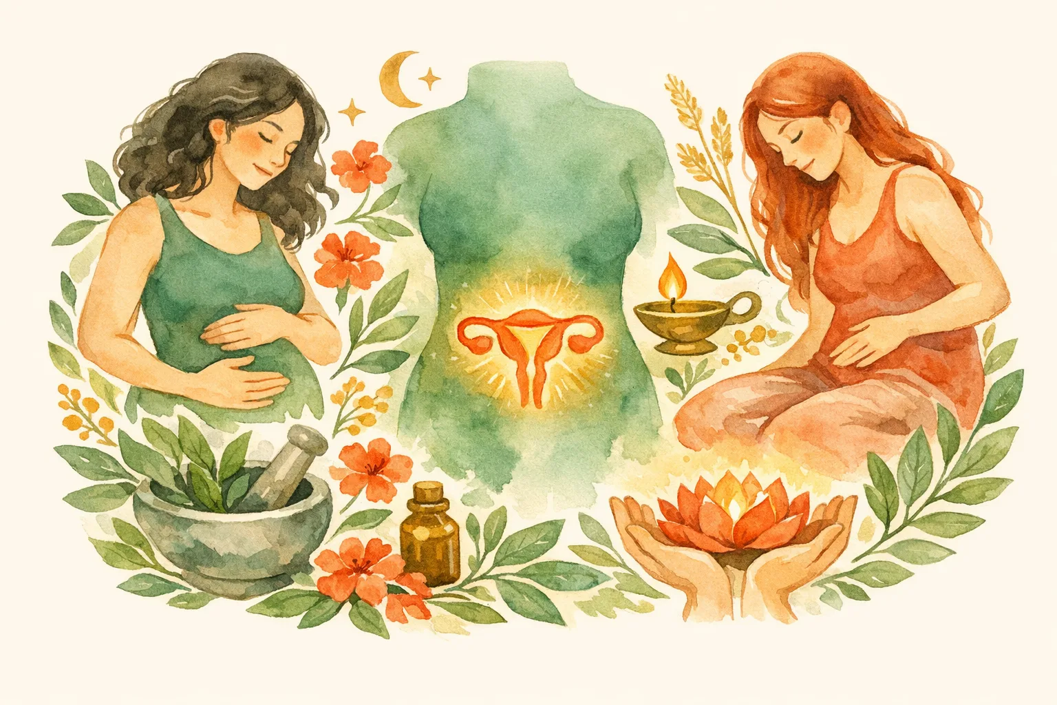 Editorial illustration for Womb Wellness - What the Research Actually Shows